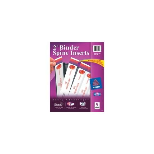 Avery Binder Spine Inserts - 2" Sheet - White - 20 / Pack