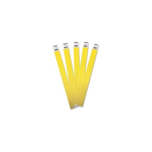 Advantus Tyvek Wristbands - Yellow - Tyvek - 100 / Pack