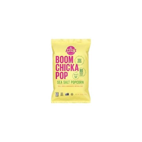 Angie's BOOMCHICKAPOP Popcorn - Non-GMO, Gluten-free - Sea Salt - 1 oz - 24 / Carton