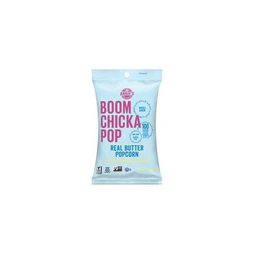 Advantus Angie's Boom Chicka Pop Popcorn - Non-GMO, Low Calorie, Gluten-free - Butter - 0.60 oz - 24 / Box