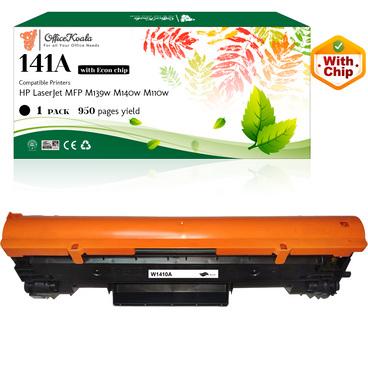 Office Koala 141A Black Toner Cartridges(with Econ Chip), Compatible with  HP LaserJet MFP M139w/M140w/M110w, 950 Pages Yield  (Replacement for OEM Part W1410A)