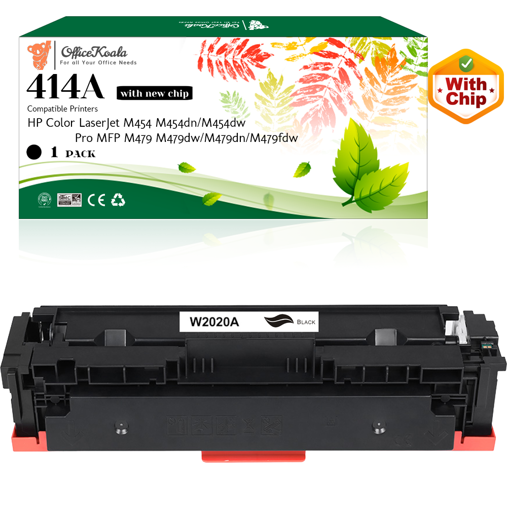 Office Koala 414A Black Toner Cartridges(with New Chip), Compatible with  HP Color LaserJet M454 M454dn/M454dw Pro MFP M479/M479dw/M479dn/M479fdw, 2400 Pages Yield  (Replacement for OEM Part W2020A)