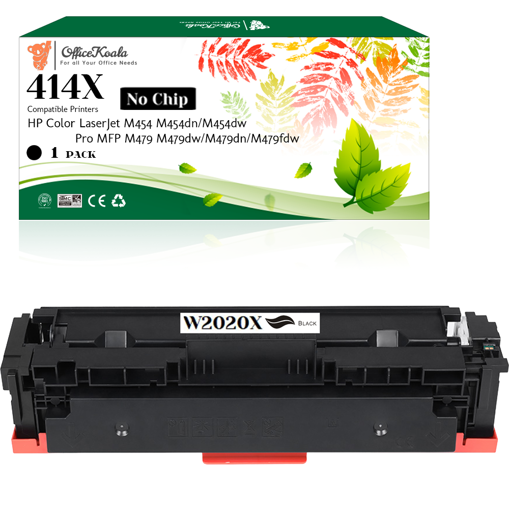 Office Koala 414X Black Toner Cartridges(No Chip), Compatible with  HP Color LaserJet M454 M454dn/M454dw Pro MFP M479/M479dw/M479dn/M479fdw, 7500 Pages Yield  (Replacement for OEM Part W2020X)