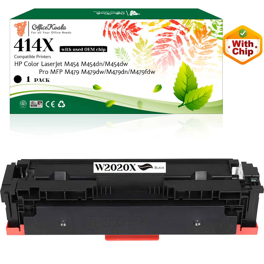 Office Koala 414X Black Toner Cartridges(with OEM Chip), Compatible with  HP Color LaserJet M454 M454dn/M454dw Pro MFP M479/M479dw/M479dn/M479fdw, 7500 Pages Yield  (Replacement for OEM Part W2020X)