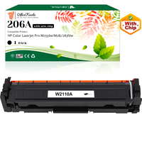 Office Koala 206A Black Toner Cartridges(with New Chip), Compatible with  HP Color LaserJet Pro M255dw/M282/283fdw, 1350 Pages Yield  (Replacement for OEM Part W2110A)
