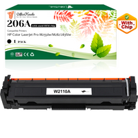 Office Koala 206A Black Toner Cartridges(with OEM Chip), Compatible with  HP Color LaserJet Pro M255dw/M282/283fdw, 1350 Pages Yield  (Replacement for OEM Part W2110A)