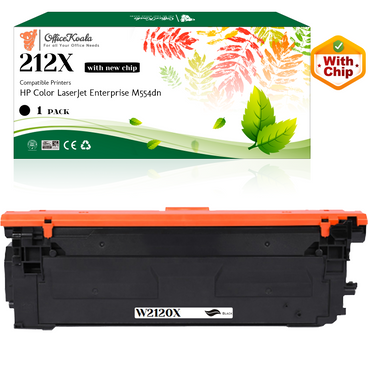 Office Koala 212X Black Toner Cartridges(with New Chip), Compatible with  HP Color LaserJet Enterprise M554dn, 13000 Pages Yield  (Replacement for OEM Part W2120X)