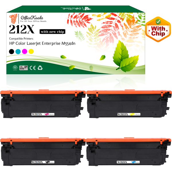 Office Koala 212X Black/Cyan/Magenta/Yellow Toner Cartridges