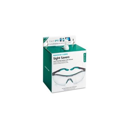 Bausch + Lomb Sight Savers Lens Cleaning Station - For Lens - Silicone-free, Anti-fog, Anti-static, Lint-free, Absorbent - 1 Each - White, Blue