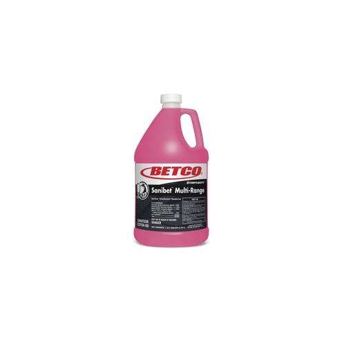 Betco Sanibet Sanitizer Disinfect Deodorizer - Concentrate - 128 fl oz (4 quart) - 1 Each - Pink