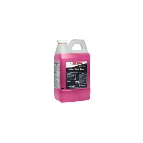 Betco SYMPLICITY SANIBET MultiRange Sanitizer - Concentrate Liquid - 67.6 fl oz (2.1 quart) - 4 / Carton - Pink