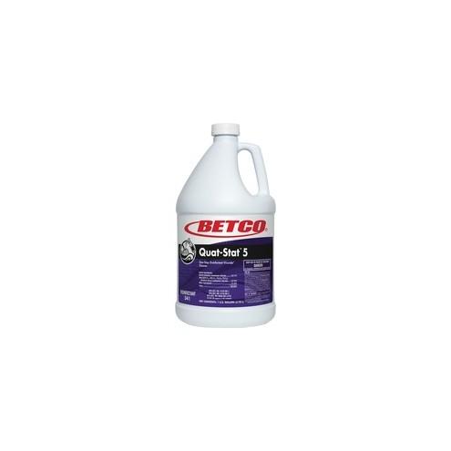 Betco Quat-Stat 5 Disinfectant Gallon - Concentrate Liquid - 128 fl oz (4 quart) - Lavender Scent - 1 Each - Purple