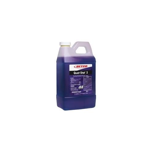 Betco Quat-Stat 5 Disinfectant - Concentrate Liquid - 67.6 fl oz (2.1 quart) - Lavender Scent - 1 Each - Purple