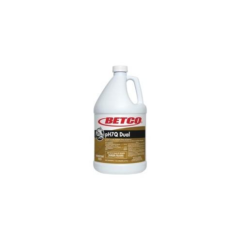 Betco pH7Q Dual Disinfectant Cleaner - Concentrate Liquid - 128 fl oz (4 quart) - Pleasant Lemon Scent - 1 Each - Light Amber