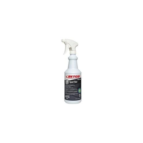 Betco FIBERPRO Spot Bet Stain Remover - Ready-To-Use Spray - 32 fl oz (1 quart) - Country Fresh Scent - 12 / Carton - Colorless