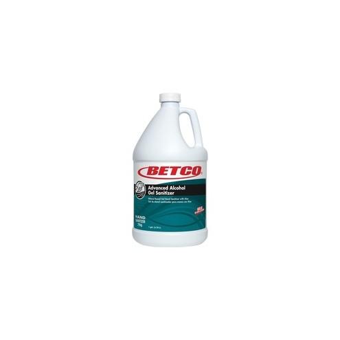 Betco Advanced Alcohol Gel Sanitizer - Light Fresh Scent - 1 gal (3.8 L) - Kill Germs - Hand - Clear - Quick Drying, Non-sticky, pH Neutral - 4 / Carton