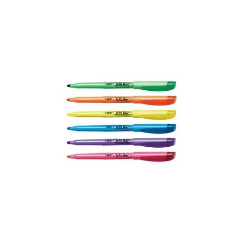 BIC Brite Liner Highlighters - Chisel Marker Point Style - Assorted Water Based Ink