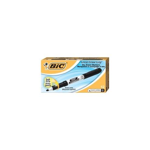 BIC Great Erase Fine Point Whiteboard Marker - Fine Marker Point - Black - 12 / Dozen