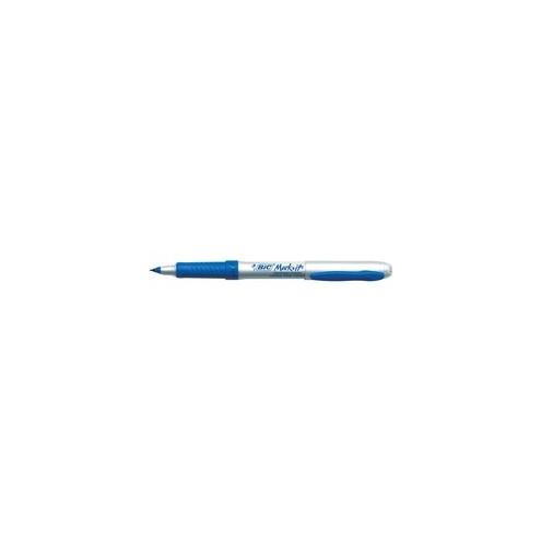 BIC Mark-it Ultra-Fine Point Permanent Marker - Ultra Fine Marker Point - Blue - 12 / Dozen