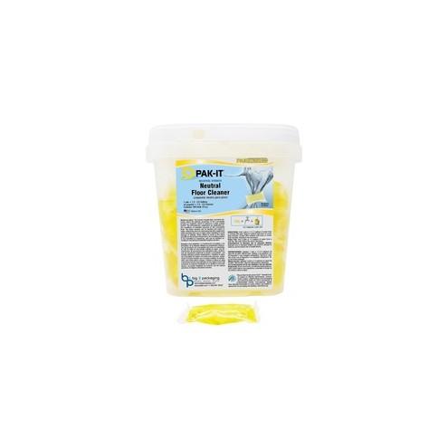 Big 3 Packaging Pak-It Neutral Floor Cleaner - 0.53 oz (0.03 lb) - Lavender Scent - 100 / Each - Yellow