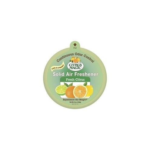 Citrus Magic Solid Air Freshener - Solid - 8 oz - Fresh Citrus - 6 Week - 3 / Pack - Odor Neutralizer