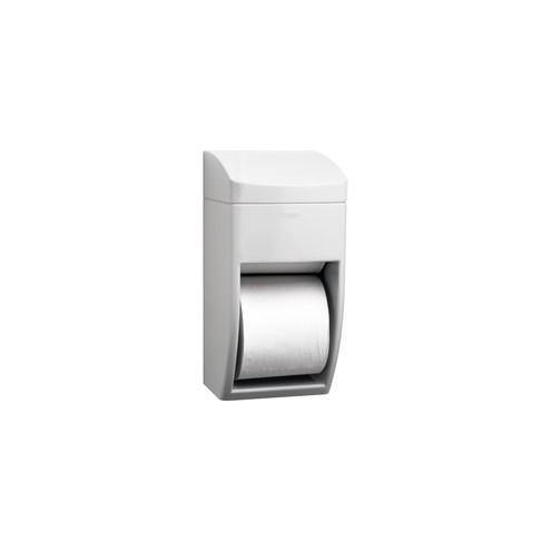 Bobrick Washroom 2-roll Plastic Bath Tissue Dispenser - Roll Dispenser - 2 x Roll - 6.5" Height x 7.3" Width x 14.3" Depth - ABS Plastic - Gray - Durable, Long Lasting, Lockable