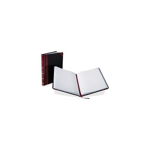 Boorum & Pease Boorum 21 Series Ruled Columnar Books - 300 Sheet(s) - Thread Sewn - 8 1/8" x 10 3/8" Sheet Size - 1 Columns per Sheet - Black - Blue, Red Print Color - Black Cover - 1 Each