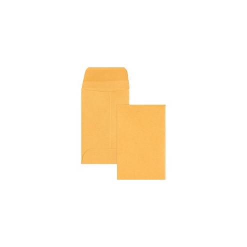 Business Source Small Coin Kraft Envelopes - Coin - #1 - 2 1/4" Width x 3 1/2" Length - 20 lb - Gummed - Kraft - 500 / Box - Brown Kraft