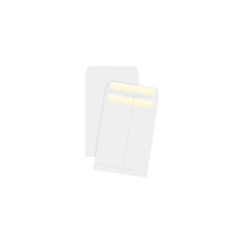 Business Source Press/Seal Catalog Envelopes - Catalog - 6" Width x 9" Length - 28 lb - Self-sealing - 100 / Box - White