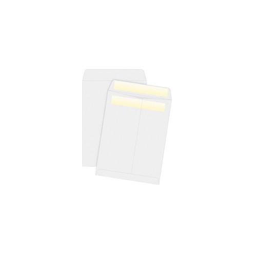 Business Source Press/Seal Catalog Envelopes - Catalog - 9" Width x 12" Length - 28 lb - Self-sealing - 100 / Box - White