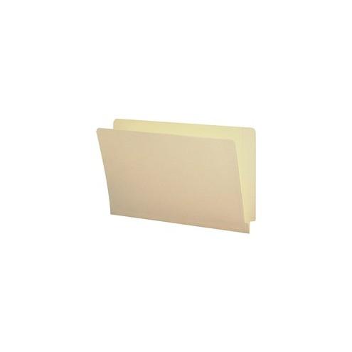 Business Source 2-Ply End Tab Manila File Folders - Legal - 8 1/2" x 14" Sheet Size - Straight Tab Cut - End Tab Location - Manila - Recycled - 100 / Box