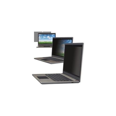 Business Source 16:9 Ratio Multipurpose Privacy Filter Black - For 13.3" Widescreen LCD Notebook - 16:9 - Dust Resistant