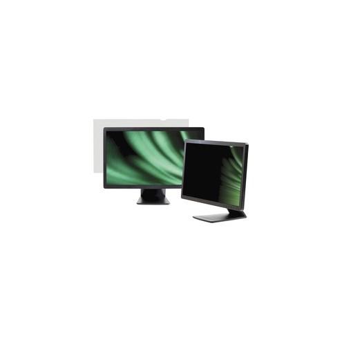 Business Source Widescreen Frameless Privacy Filter Black - For 24" Widescreen LCD Monitor - 16:10