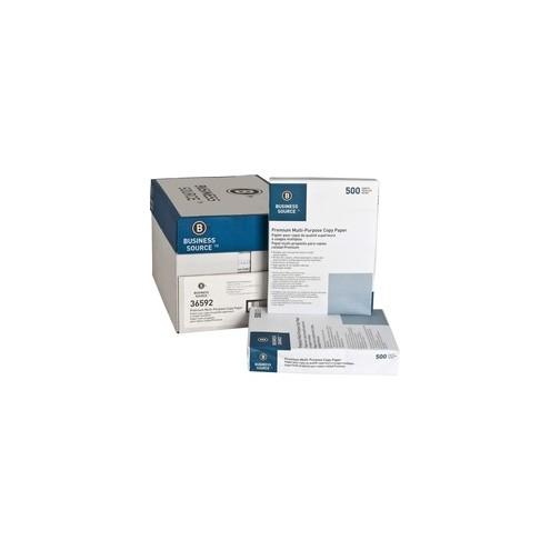 Business Source Premium Multipurpose Copy Paper - Letter - 8 1/2" x 11" - 20 lb Basis Weight - 5000 / Carton - White