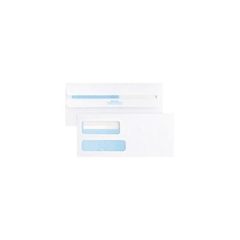 Business Source No. 9 Double Window Invoice Envelopes - Double Window - #9 - 8 7/8" Width x 3 7/8" Length - 24 lb - Self-sealing - 500 / Box - White