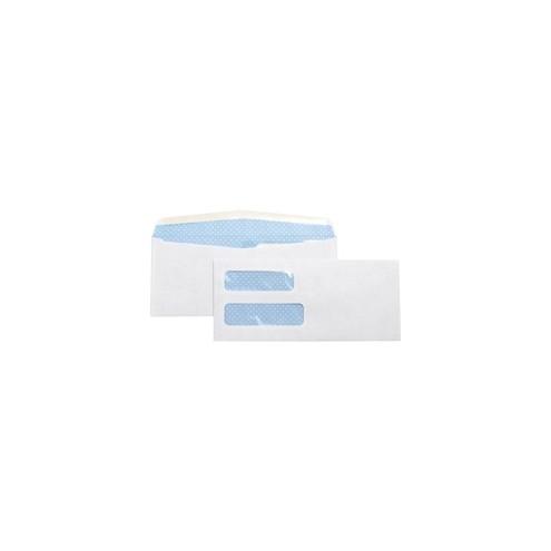 Business Source No. 10 Double-Window Invoice Envelopes - Double Window - #10 - 9 1/2" Width x 4 1/8" Length - 24 lb - Gummed - Wove - 500 / Box - White