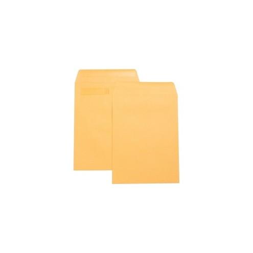 Business Source Press-To-Seal Catalog Envelopes - Catalog - 9" Width x 12" Length - 28 lb - Self-sealing - Kraft - 100 / Box - Brown Kraft