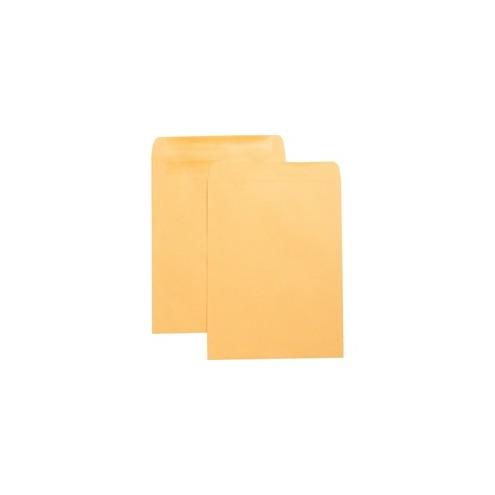 Business Source Press-To-Seal Catalog Envelopes - Catalog - 10" Width x 13" Length - 28 lb - Self-sealing - Kraft - 100 / Box - Brown Kraft