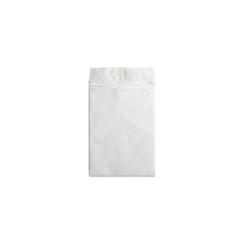 Business Source Tyvek Expansion Envelopes - Document - 10" Width x 13" Length - 1 1/2" Gusset - Peel & Seal - Tyvek - 100 / Carton - White