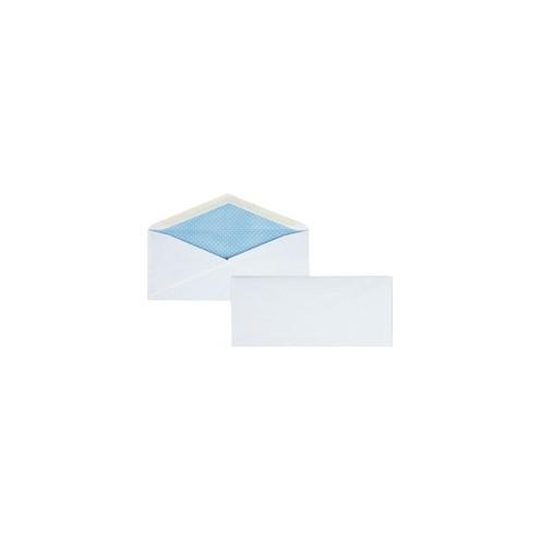 Business Source No.10 Regular Tint Security Envelopes - Security - #10 - 4 1/8" Width x 9 1/2" Length - 24 lb - Gummed - Wove - 500 / Box - White