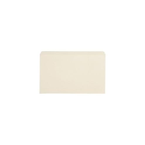 Business Source Straight Cut 1-ply Legal-size File Folders - Legal - 8 1/2" x 14" Sheet Size - Straight Tab Cut - 10.5 pt. Folder Thickness - Manila - Manila - Recycled - 100 / Box