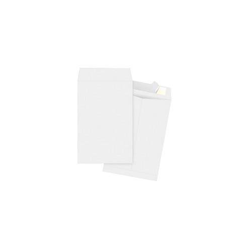 Business Source Tyvek Open-end Envelopes - Document - 6" Width x 9" Length - Peel & Seal - Tyvek - 100 / Box - White