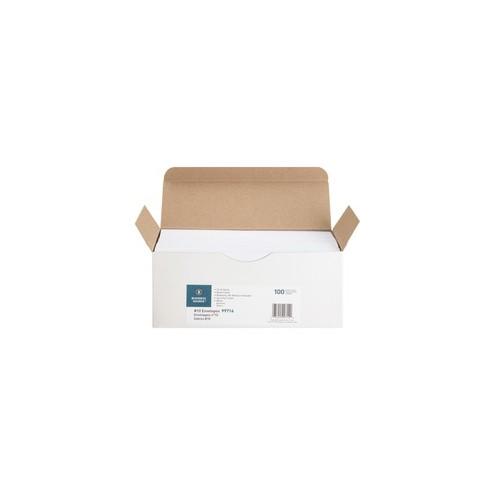 Business Source No. 10 Peel-to-seal Security Envelopes - Business - #10 - 24 lb - Peel & Seal - Wove - 100 / Box - White