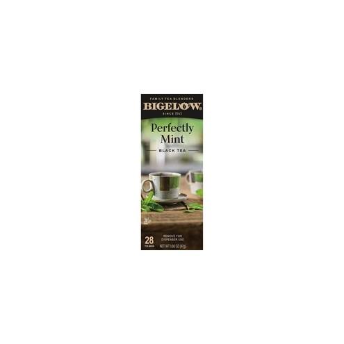 Bigelow Perfectly Mint Black Tea Bags - Black Tea - Perfectly Mint - 8 oz - 1 Box