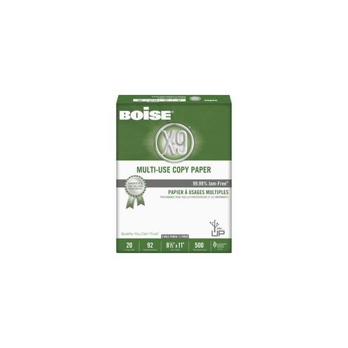 Boise X-9 Multi-Use 3-Hole Punched Copy Paper - Letter - 8 1/2" x 11" - 20 lb Basis Weight - Smooth - 5000 / Carton - White