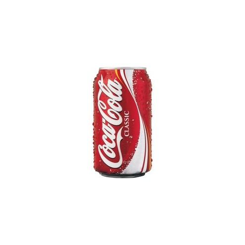 Coca-Cola Classic Coke Soft Drink - Cola Flavor - 12 fl oz (355 mL) - Can - 24 / Carton