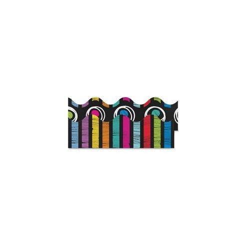 Carson Dellosa Education Colorful Chalkboard Scalloped Borders - Learning Theme/Subject - 13 (Scalloped Border) Shape - 36" Height x 2.25" Width x 38.13" Length - Multicolor - 13 / Pack