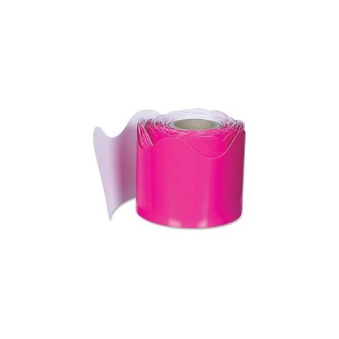 Carson Dellosa Education Plain Continuous-roll Scalloped Border - (Scalloped) Shape - 2" Height x 2.25" Width x 432" Length - Hot Pink - 1 Roll