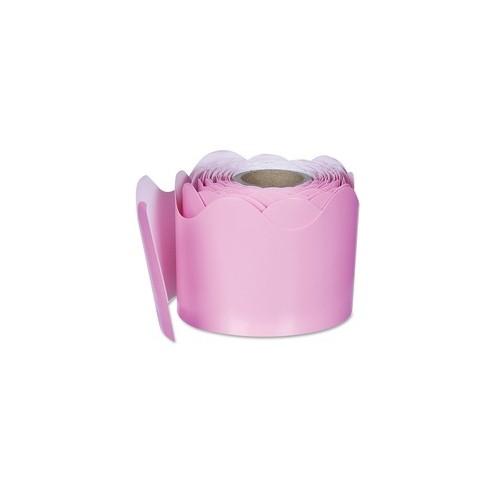 Carson Dellosa Education Plain Continuous-roll Scalloped Border - (Scalloped) Shape - 2" Height x 2.25" Width x 432" Length - Pink - 1 Roll