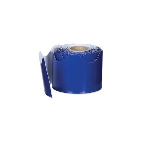 Carson Dellosa Education Plain Continuous-roll Scalloped Border - (Scalloped) Shape - 2" Height x 2.25" Width x 432" Length - Navy - 1 Roll